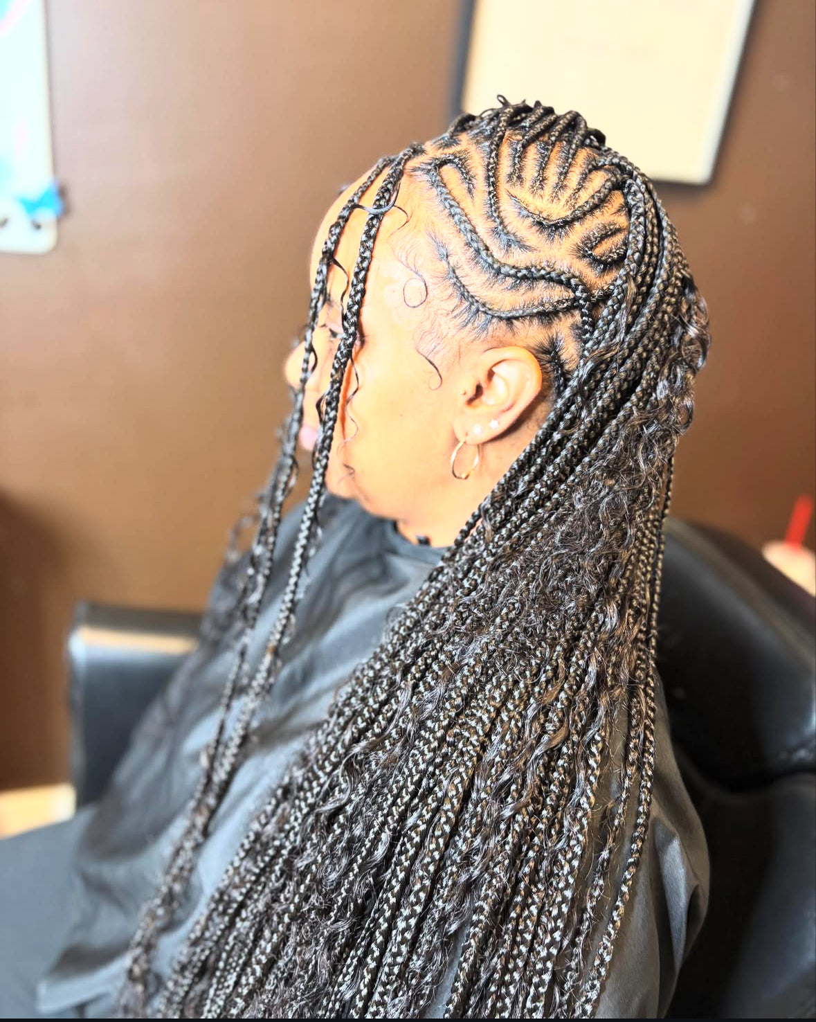 Boho Mohawk/Lemonade Braids/ Half Layer + Knotless
