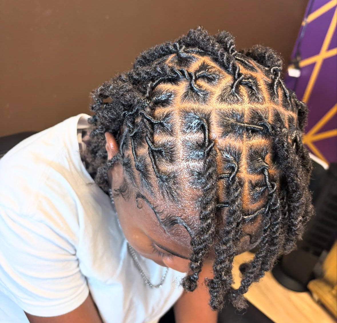 Loc Retwist + Style- Shoulder To Upper Back (FULL HEAD ONLY)
