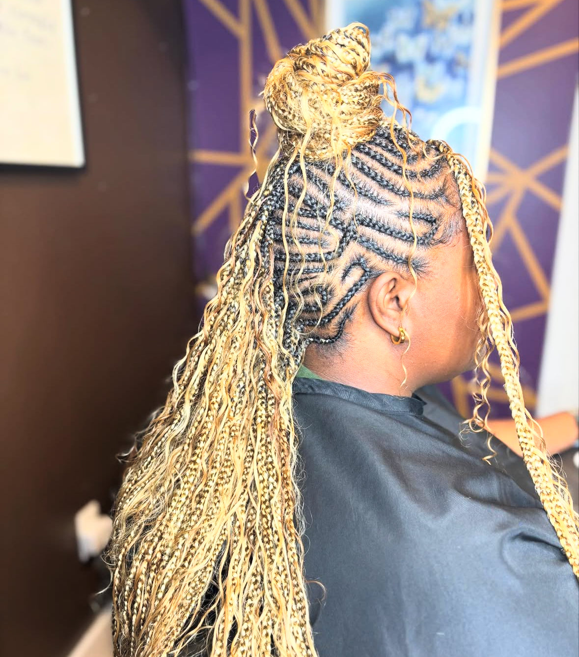 Boho Mohawk/Lemonade Braids/ Half Layer + Knotless