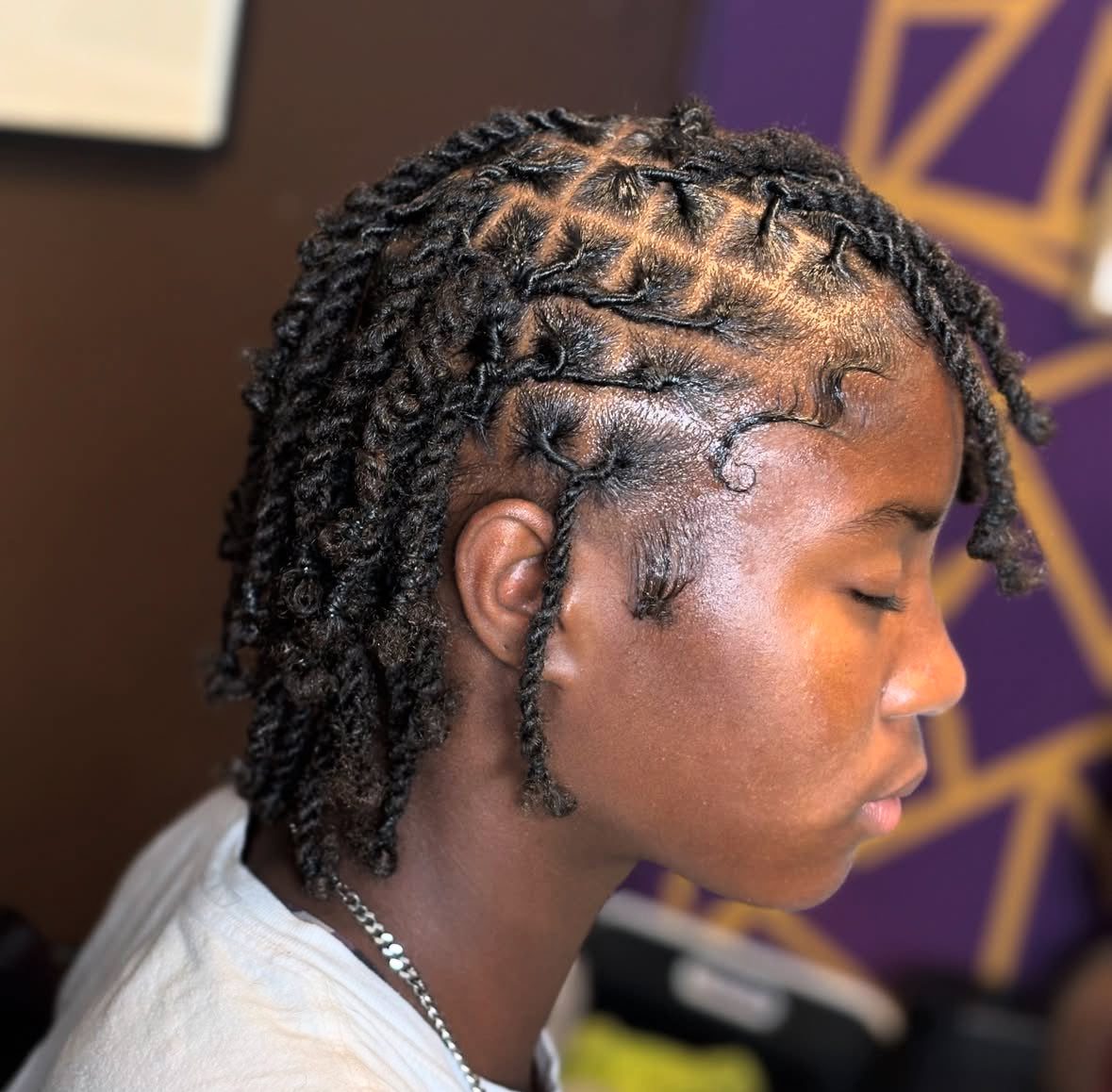 Loc Retwist + Style- Shoulder To Upper Back (FULL HEAD ONLY)