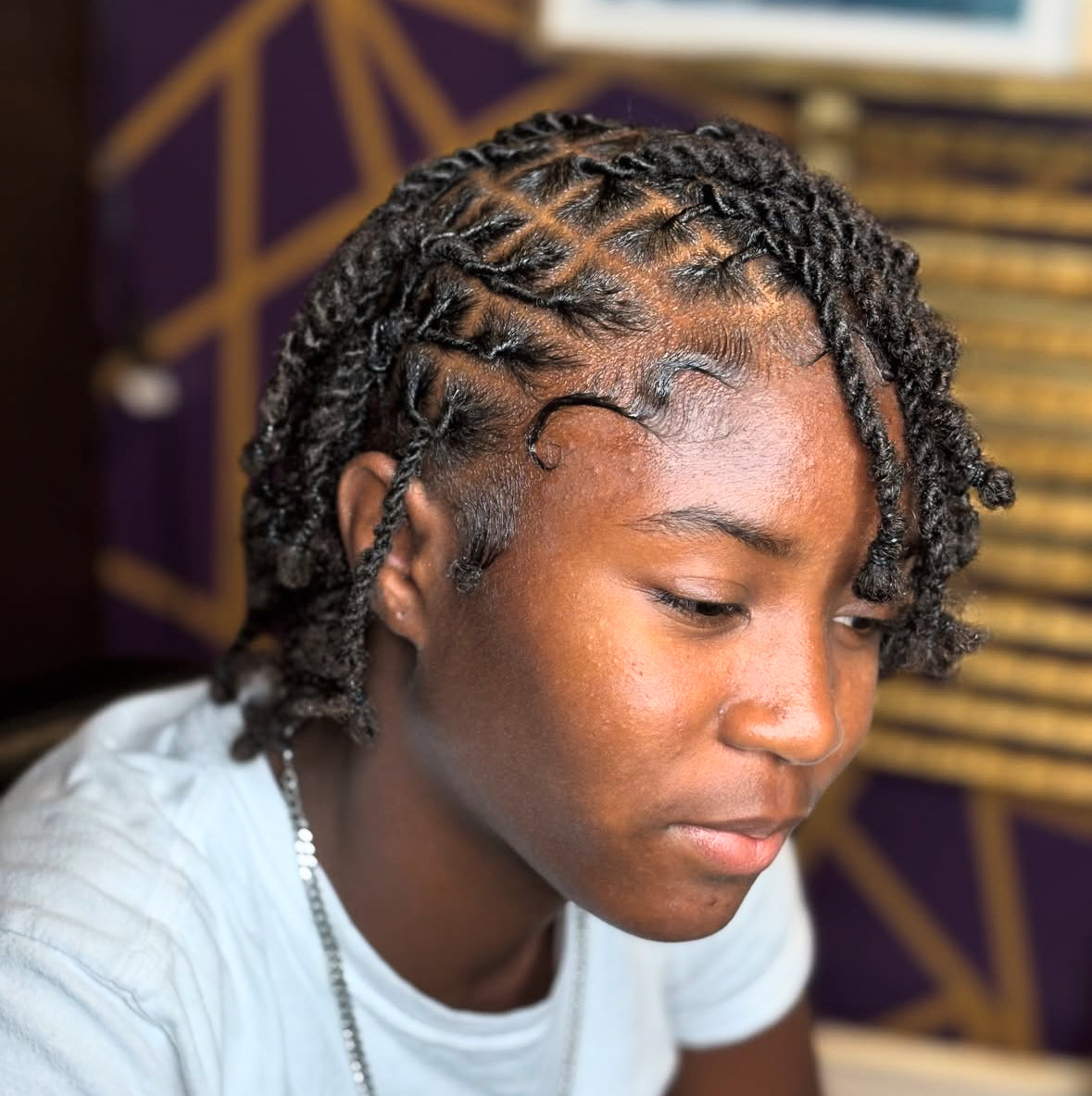 Loc Retwist + Style- Shoulder To Upper Back (FULL HEAD ONLY)