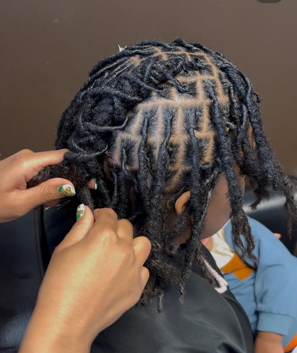Loc Retwist + Style- Shoulder To Upper Back (FULL HEAD ONLY)
