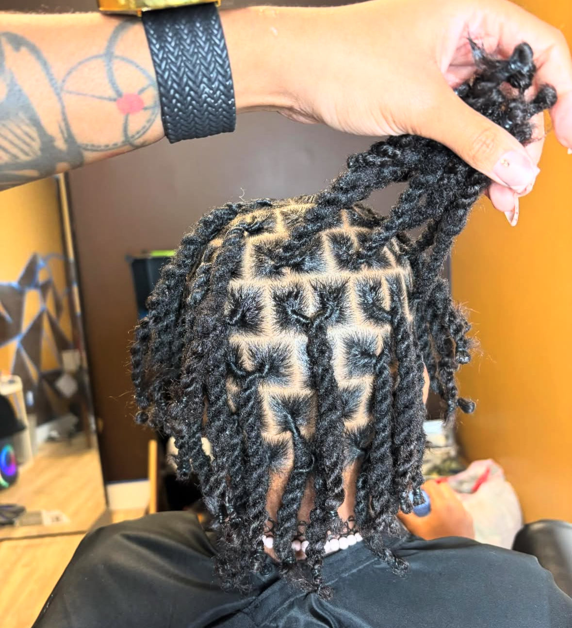 Loc Retwist + Style- Shoulder To Upper Back (FULL HEAD ONLY)