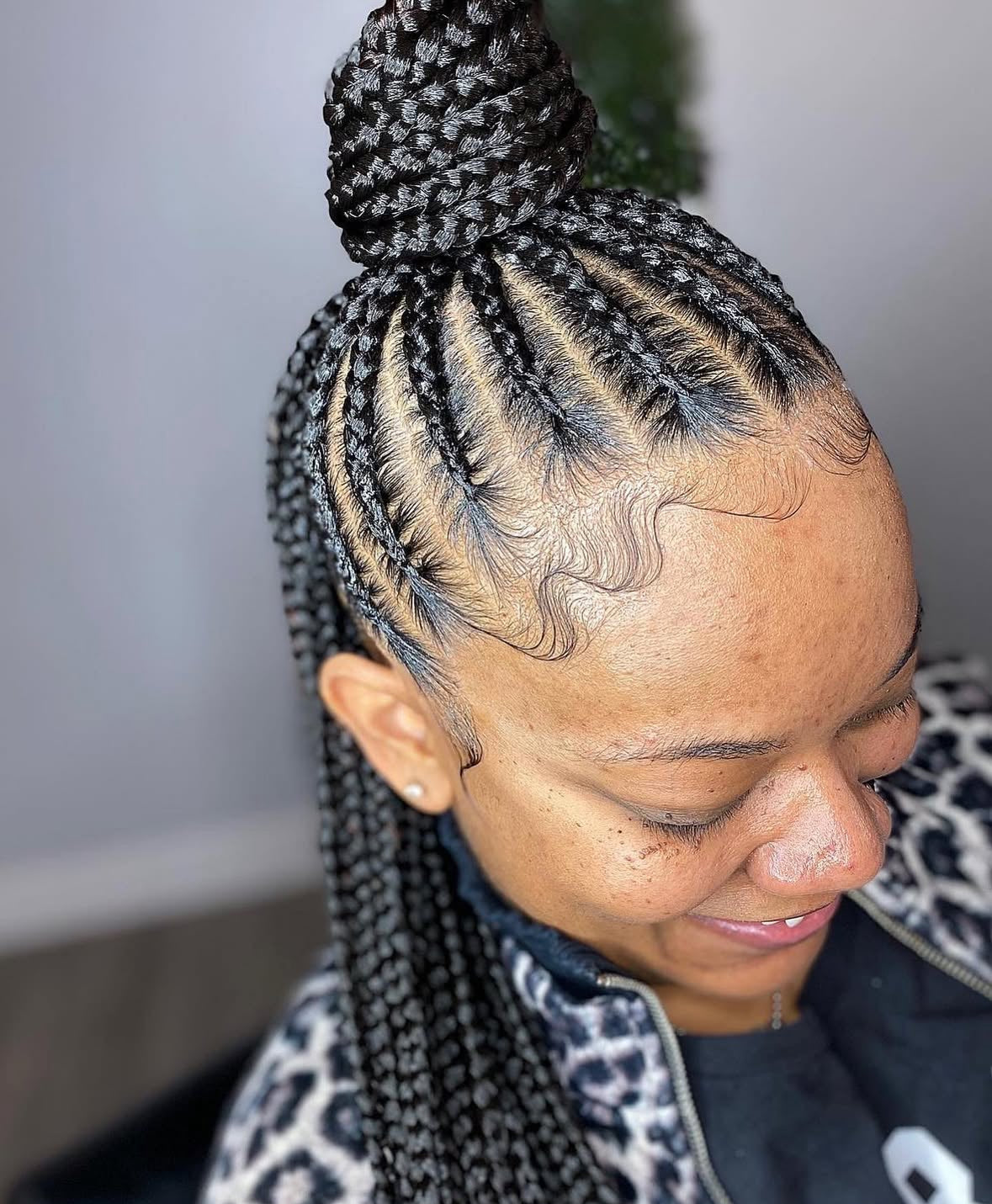 Mohawk/ Lemonade Braids/ Half Layer + Knotless