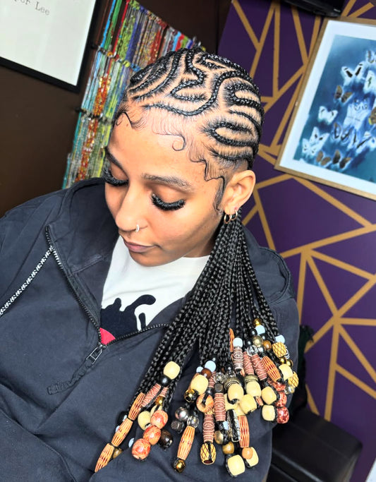 Tribal 1 Layer (With a FEW knotless underneath)
