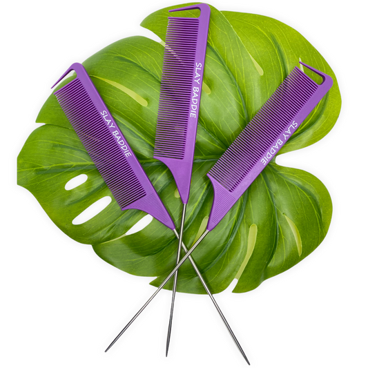 Purple Slay Baddie Rat Tail Comb