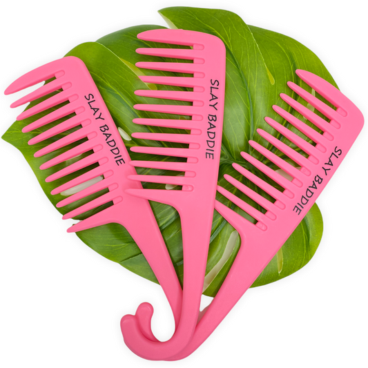 Pink Slay Baddie Wide Tooth Comb