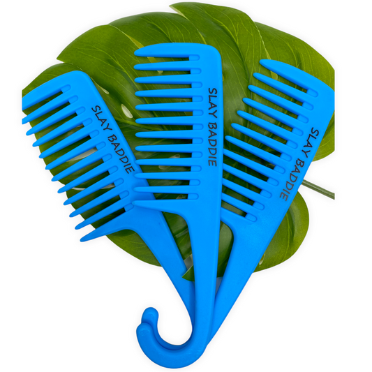 Baby Blue Slay Baddie Wide Tooth Comb